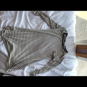 Striped long sleeve vest